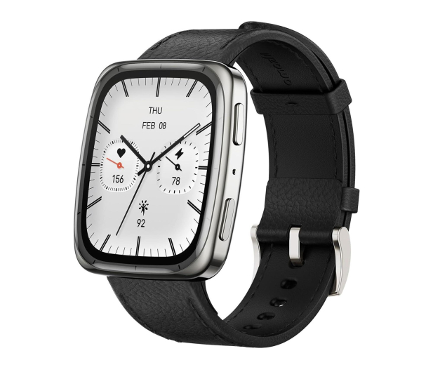 Huami Amazfit Active 2 Square Black Leather-Premium Version (NFC) - 1342800 - zdjęcie